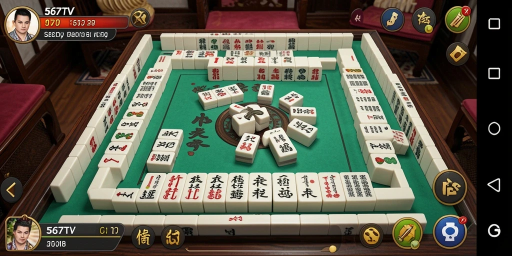 Tampilan gameplay Mahjong seru di 567TV, penuh warna dan tantangan.
