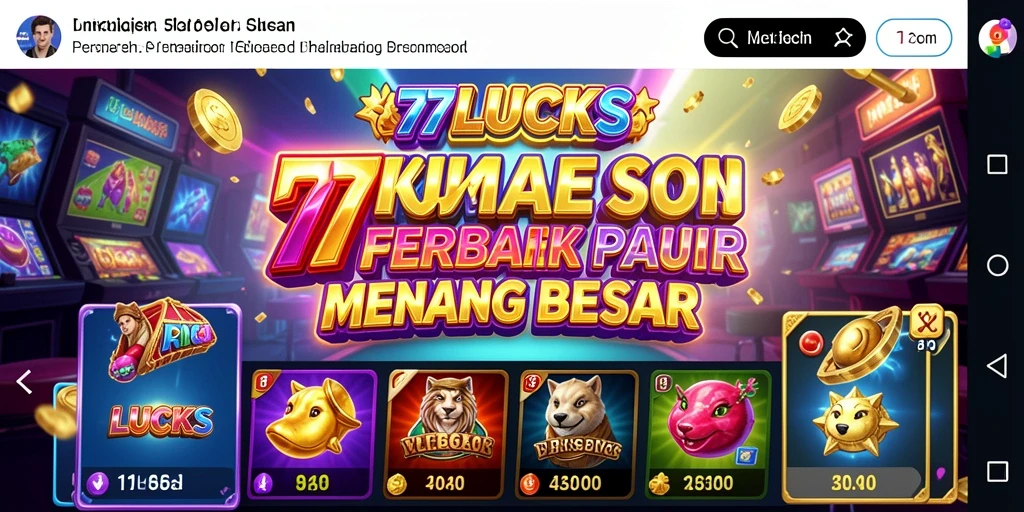 Tampilan menarik dari gameplay Slot di 77LUCKS.