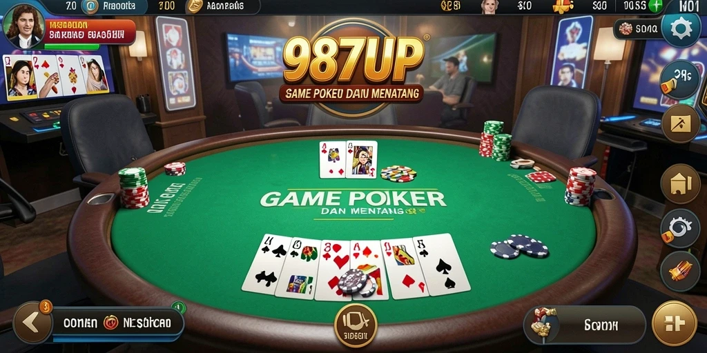 Tampilan gameplay seru di 987UP dengan pemain aktif.