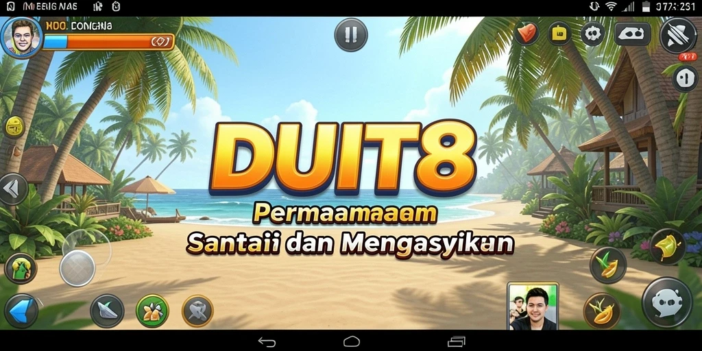 Screenshot gameplay <strong>DUIT8</strong> yang penuh warna dan menyenangkan.