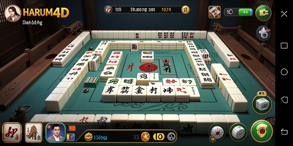 Tangkapan layar gameplay Mahjong HARUM4D yang seru dan menantang.