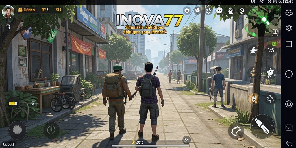 Tangkapan layar gameplay INOVA77 yang menarik dan interaktif.
