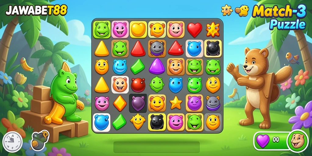 Tampilan gameplay JAWABET88 yang mengasyikkan dan penuh warna.
