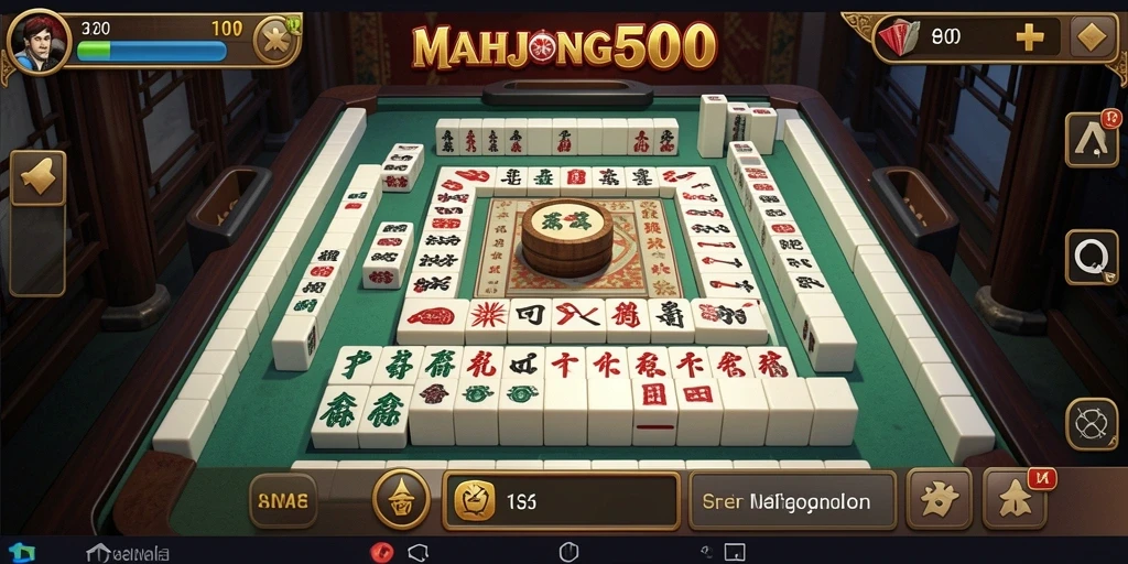Tangkapan layar gameplay MAHJONG500 menampilkan aksi petualangan seru.