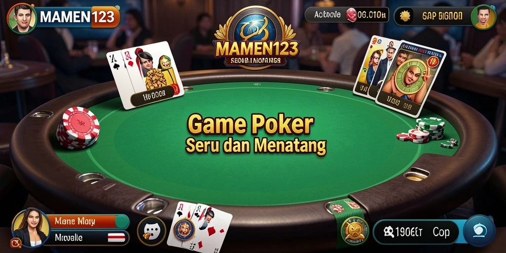 Tampilan gameplay Poker yang menarik di MAMEN123.