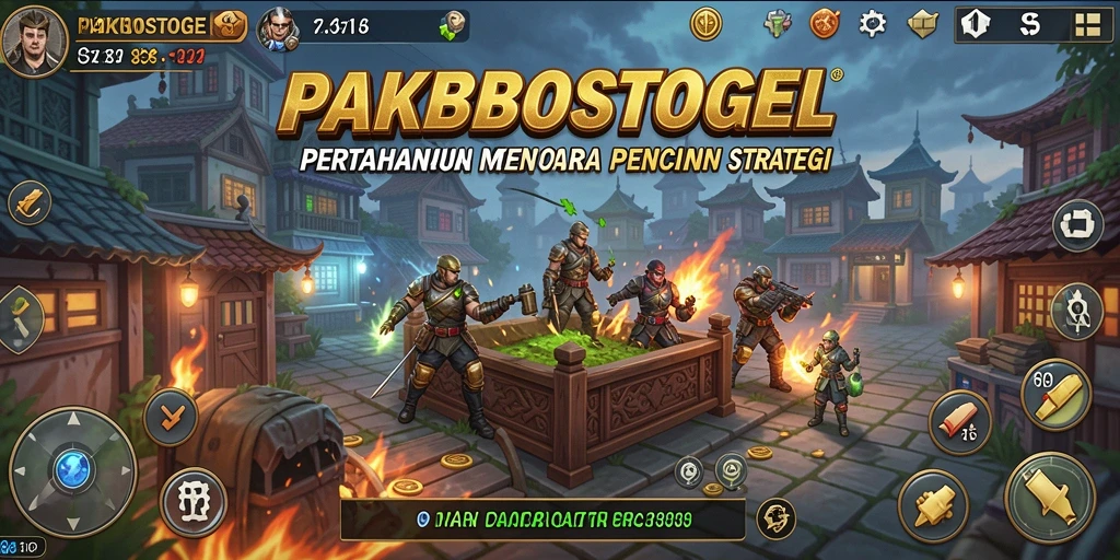 Gameplay seru PAKBOSTOGEL menantang taktik Tower Defense.