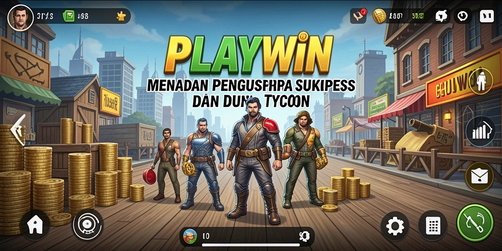 Tampilan utama gameplay PLAYWIN yang seru dan menantang di dunia Tycoon.