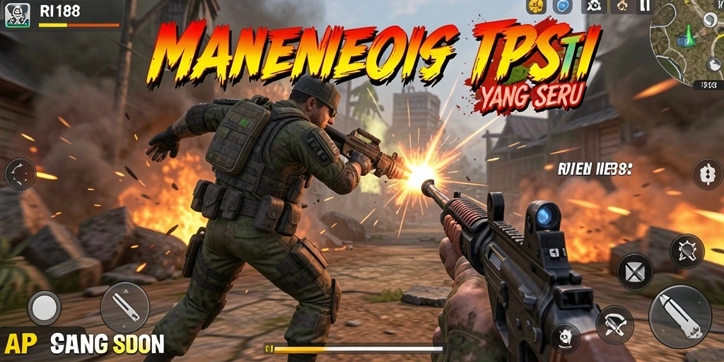 Screenshot gameplay RI188 menampilkan aksi seru dalam pertarungan TPS.